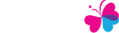 לוגו צבעוני של משפחת מסוגלים עם פרפר וטקסט בנושא תמיכה באוטיזם